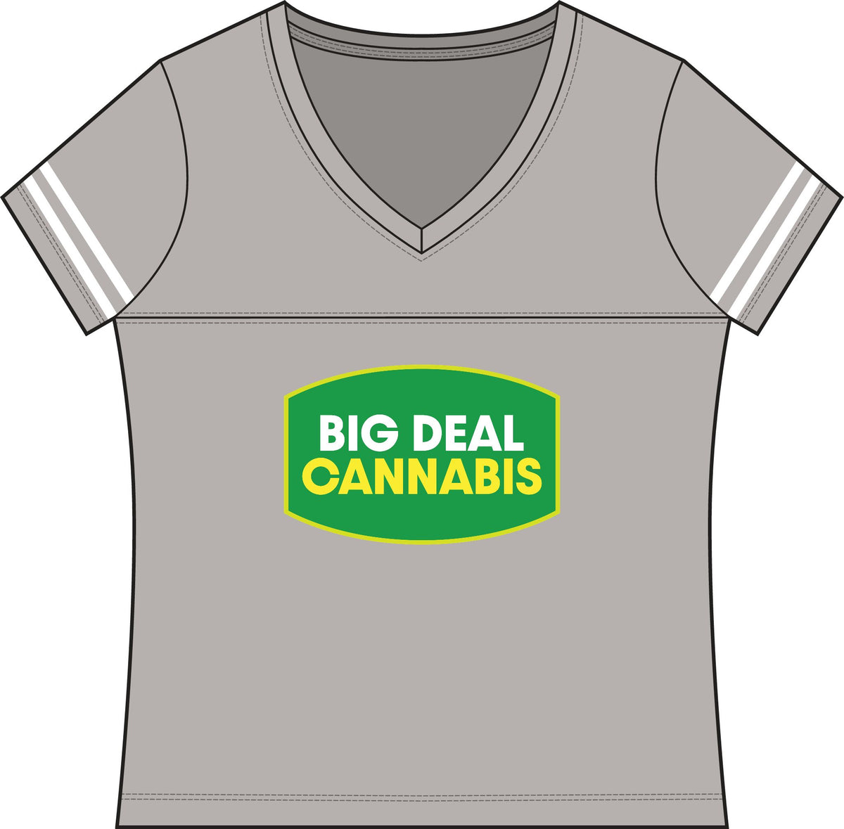 Big Deal Cannabis V-Neck Tee - Women's