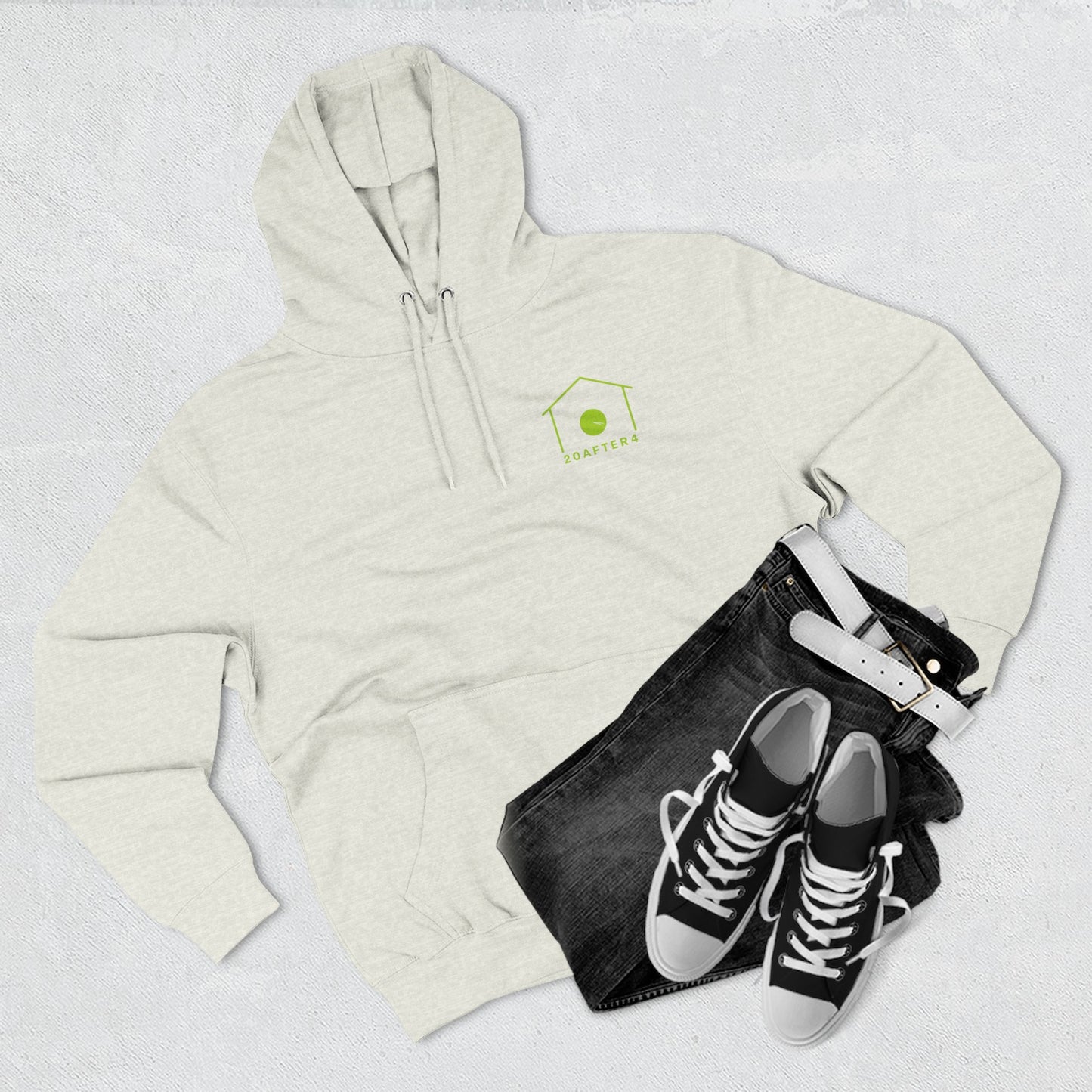 20AFTER4 Lime Logo Hoodie (Front & Back)