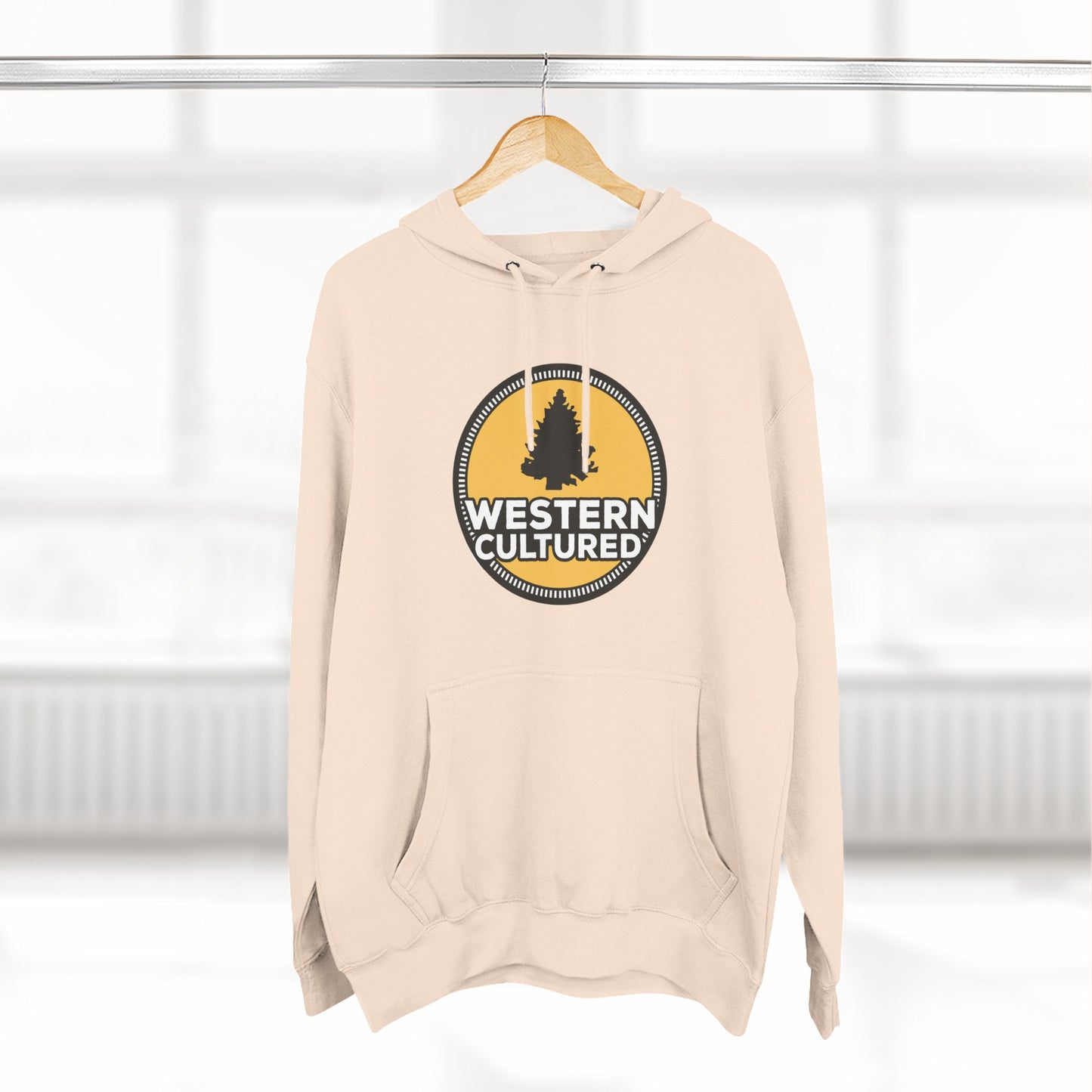 Western Cultured Hoodie — Retro Mountain Logo Pullover