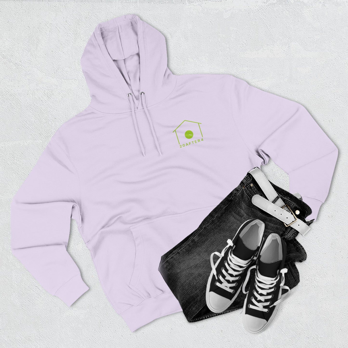 20AFTER4 Lime Logo Hoodie (Front & Back)