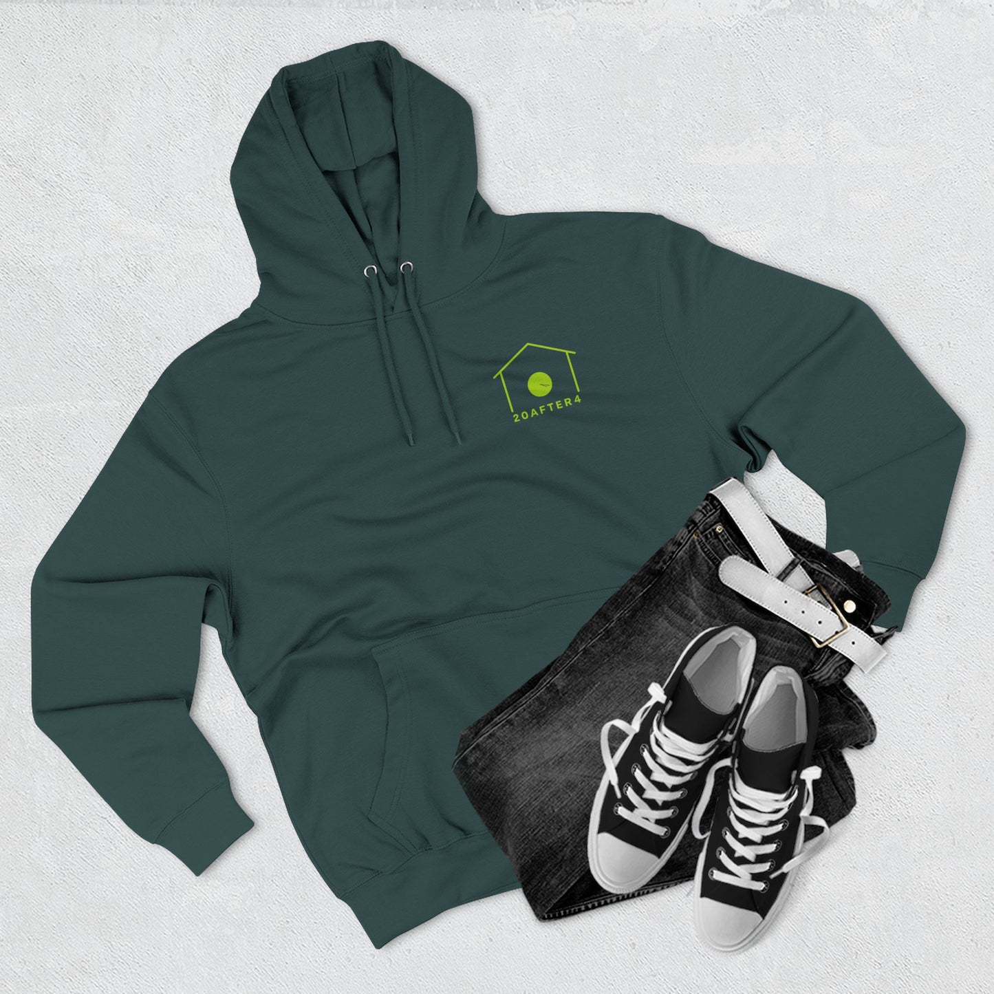 20AFTER4 Lime Logo Hoodie (Front & Back)