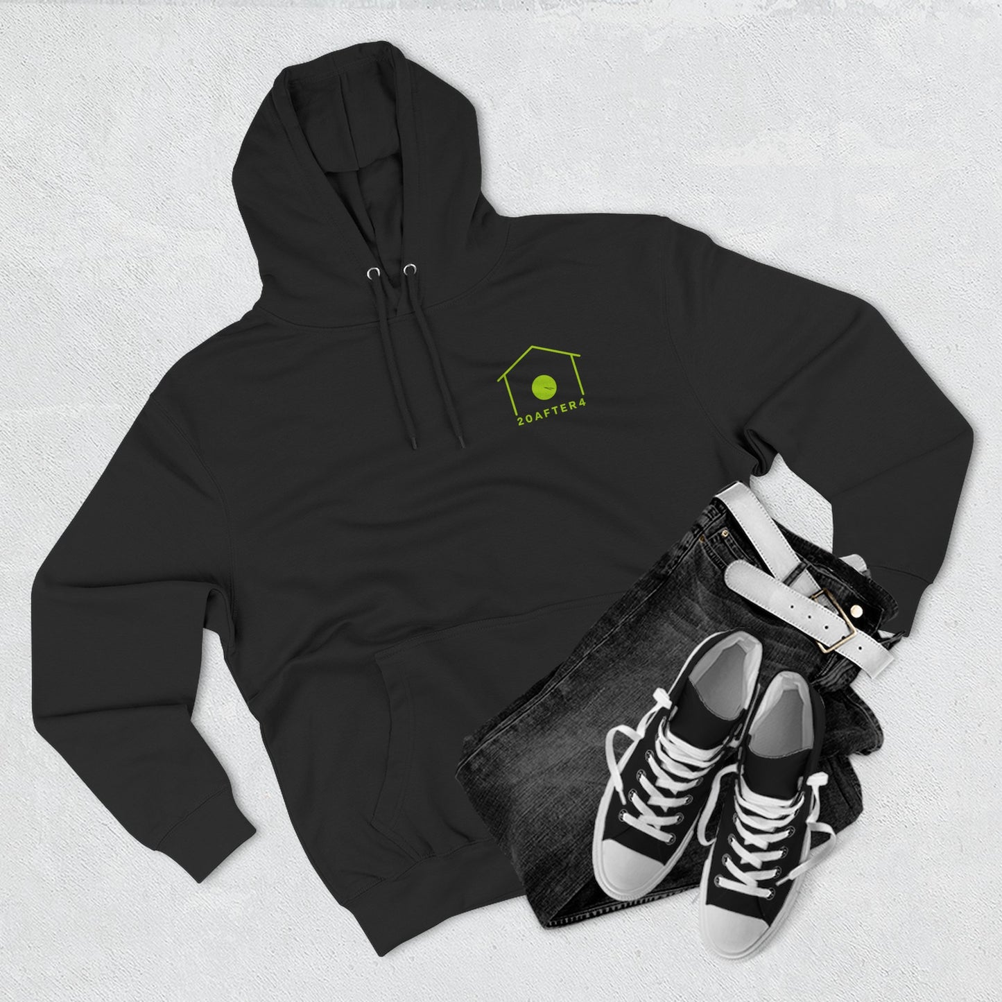 20AFTER4 Lime Logo Hoodie (Front & Back)
