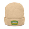 Embroidered 'Big Deal Cannabis' Ribbed Knit Beanie — Cozy Winter Cannabis Hat