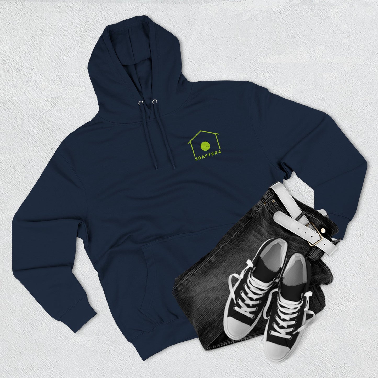20AFTER4 Lime Logo Hoodie (Front & Back)