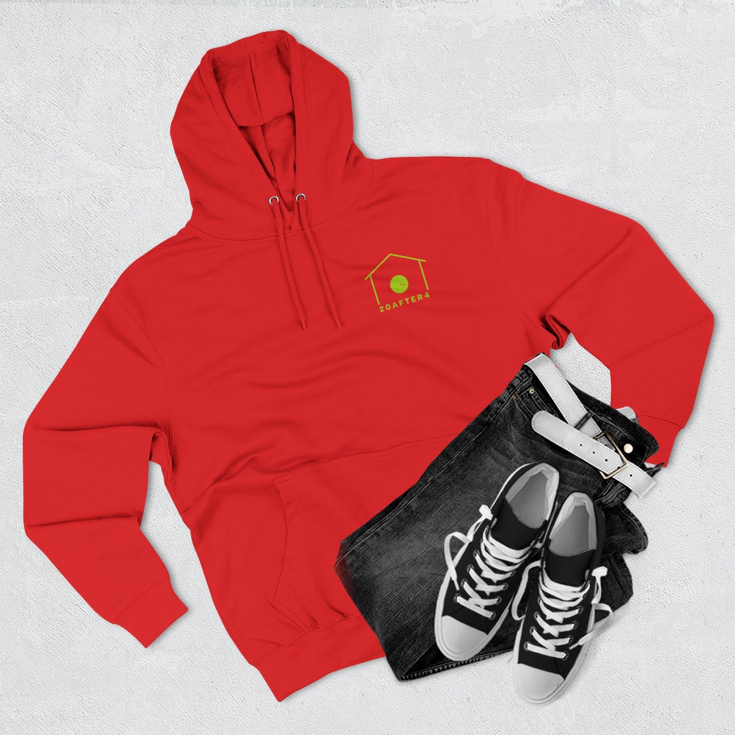 20AFTER4 Lime Logo Hoodie (Front & Back)