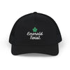 Emerald Twist Trucker Cap – Embroidered Leaf Snapback Hat