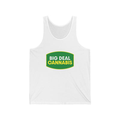 Cannabis Graphic Tank Top — "Big Deal Cannabis" Green Logo Tank