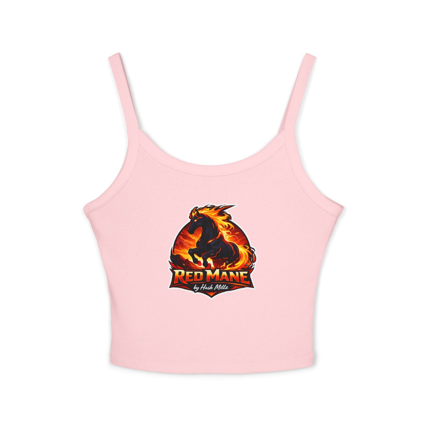 Red Mane Spaghetti Tank Top