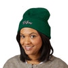 Embroidered 'DeSaus' Cuffed Beanie — Classic Knit Winter Hat