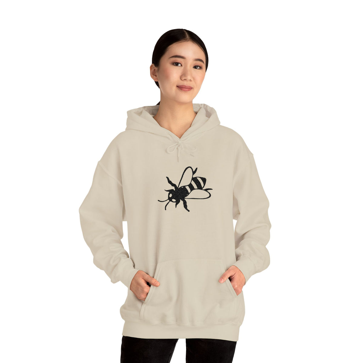 Lazy Bee Embroidered Unisex Hoodie