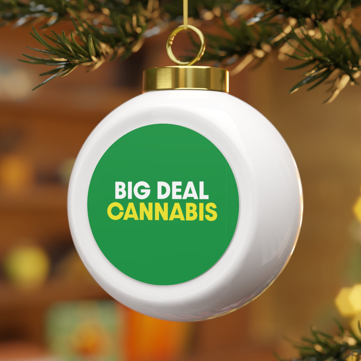 Big Deal Cannabis Christmas Ball Ornament