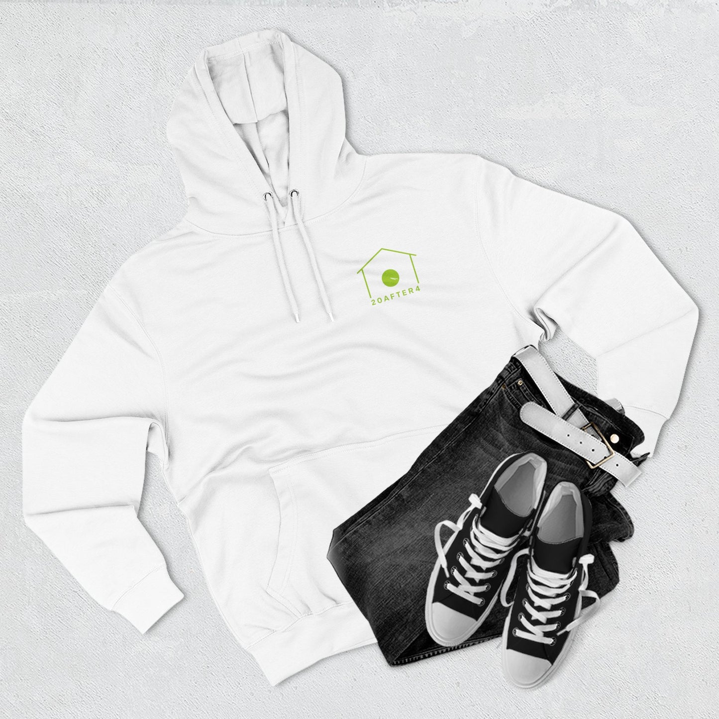 20AFTER4 Lime Logo Hoodie (Front & Back)