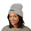 Embroidered 'DeSaus' Cuffed Beanie — Classic Knit Winter Hat