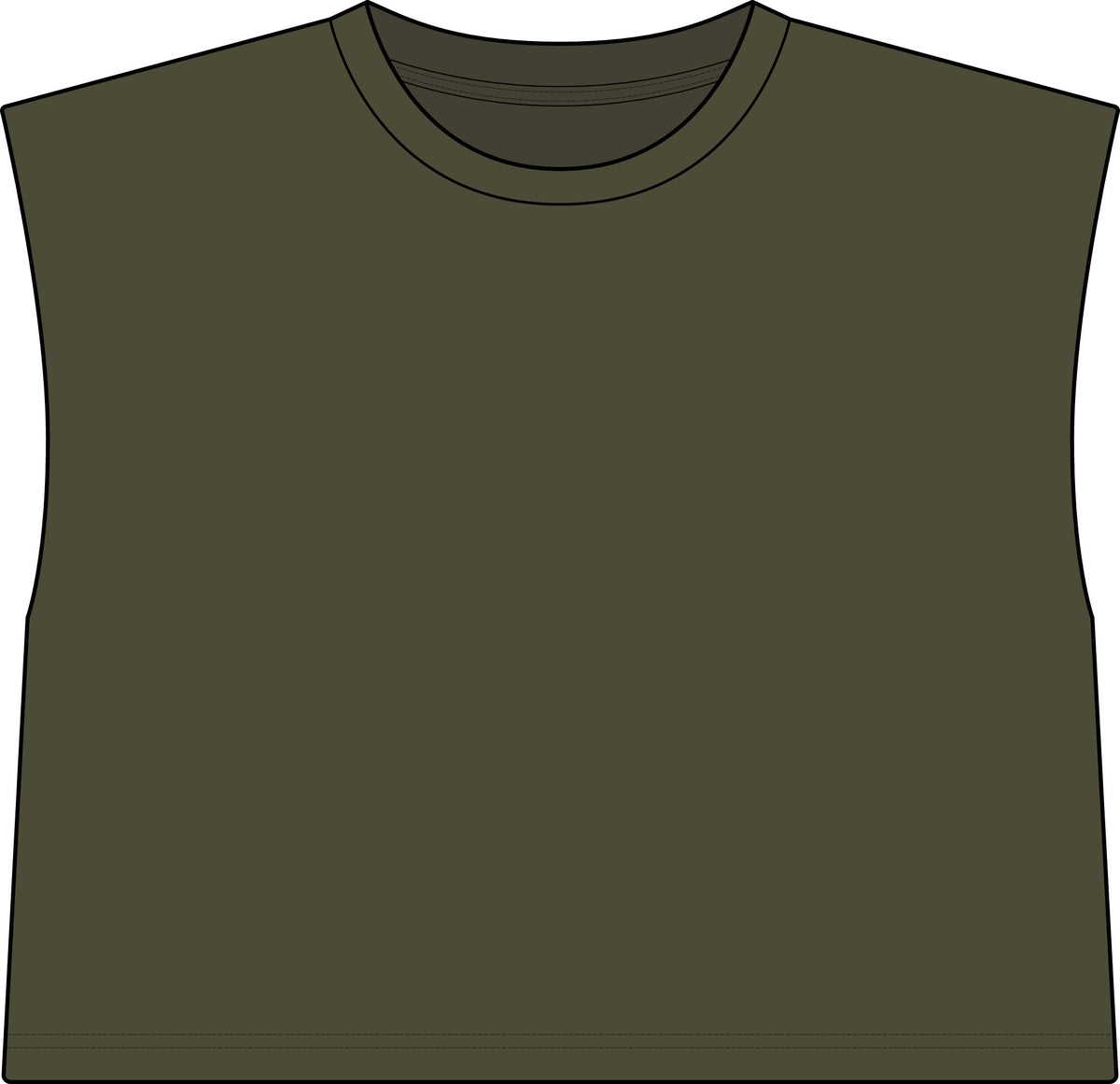 Muscle Tee — "Big Deal Cannabis" Graphic Crop Top