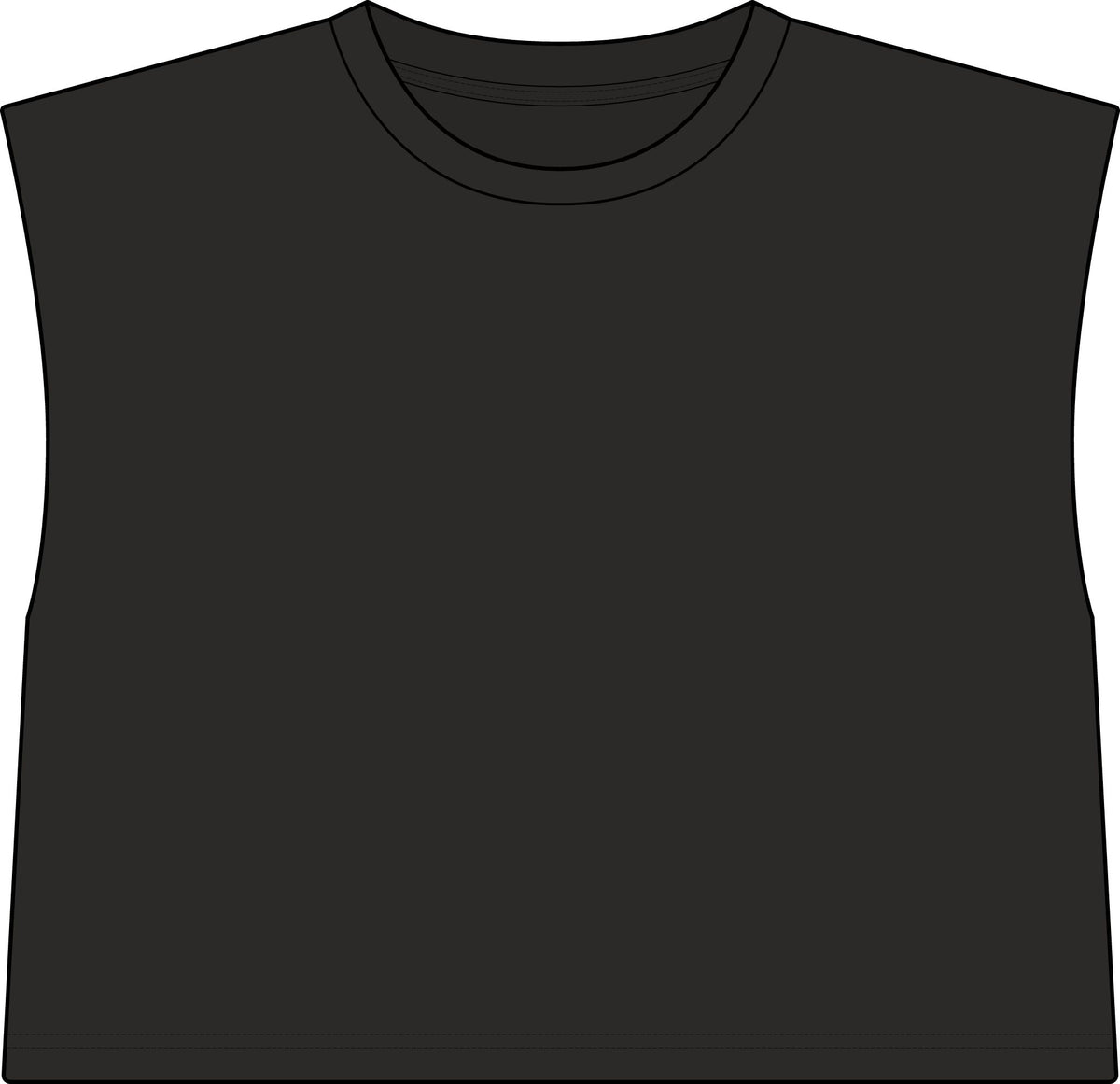 Muscle Tee — "Big Deal Cannabis" Graphic Crop Top