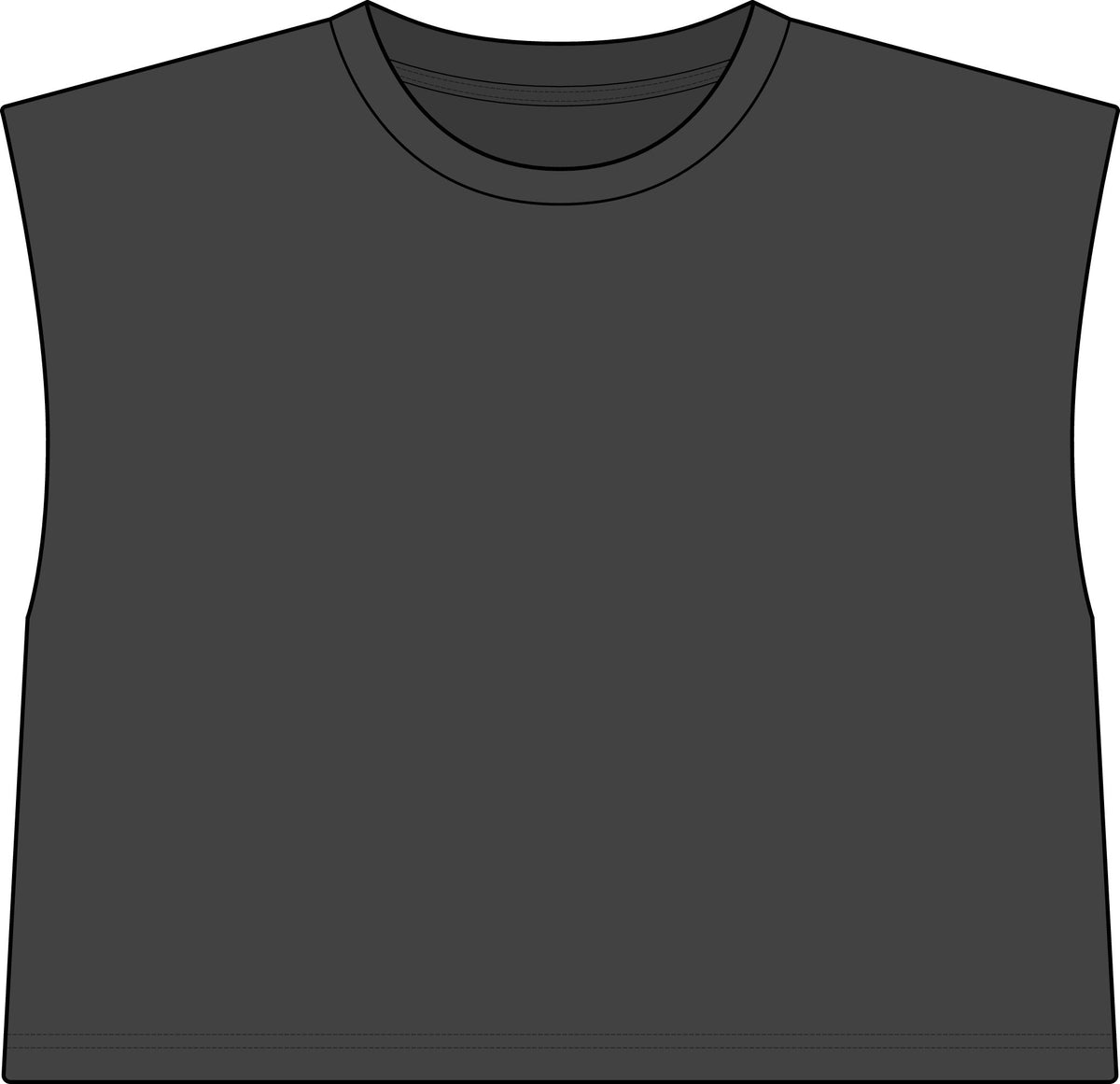 Muscle Tee — "Big Deal Cannabis" Graphic Crop Top