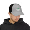 Emerald Twist Trucker Cap – Embroidered Leaf Snapback Hat