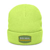 Embroidered 'Big Deal Cannabis' Ribbed Knit Beanie — Cozy Winter Cannabis Hat