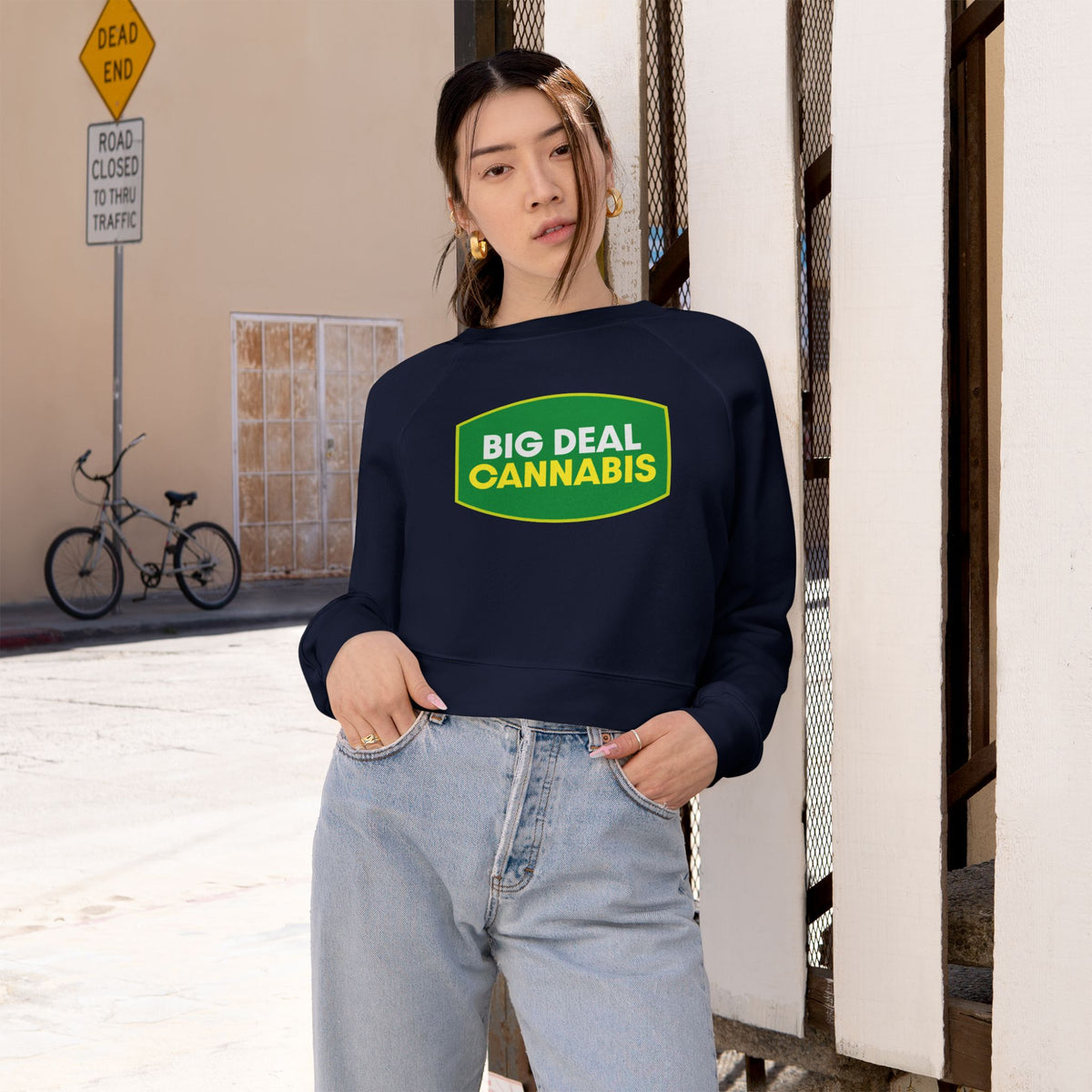 Big Deal Cannabis Cropped Pullover