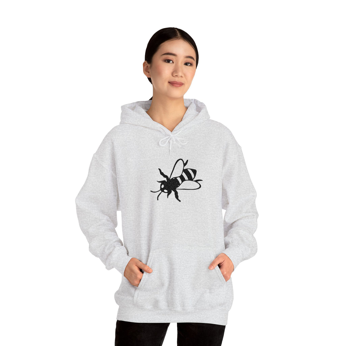 Lazy Bee Embroidered Unisex Hoodie