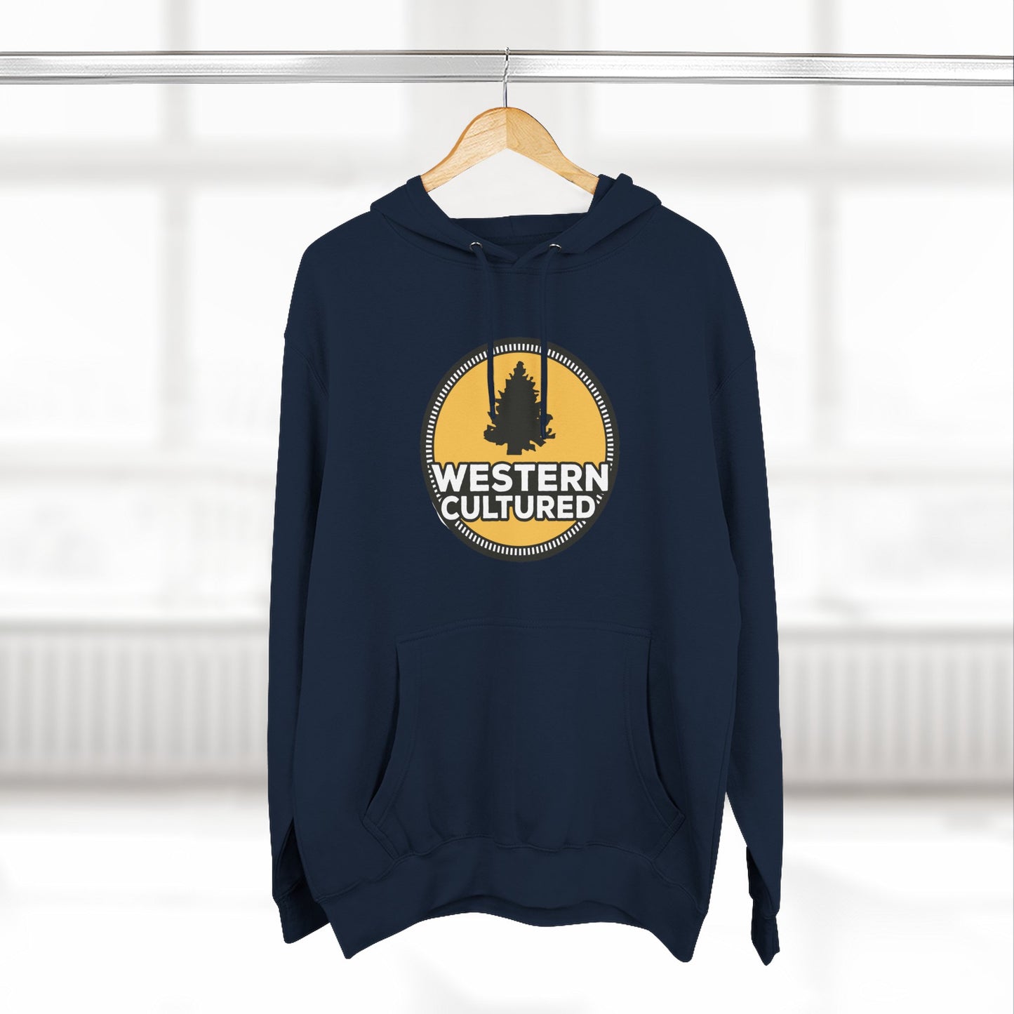 Western Cultured Hoodie — Retro Mountain Logo Pullover