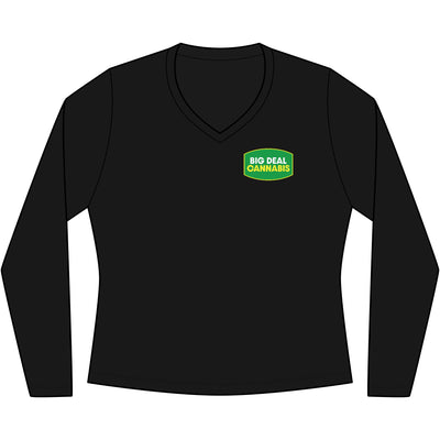 Big Deal Women's V-Neck Long Sleeve Tee