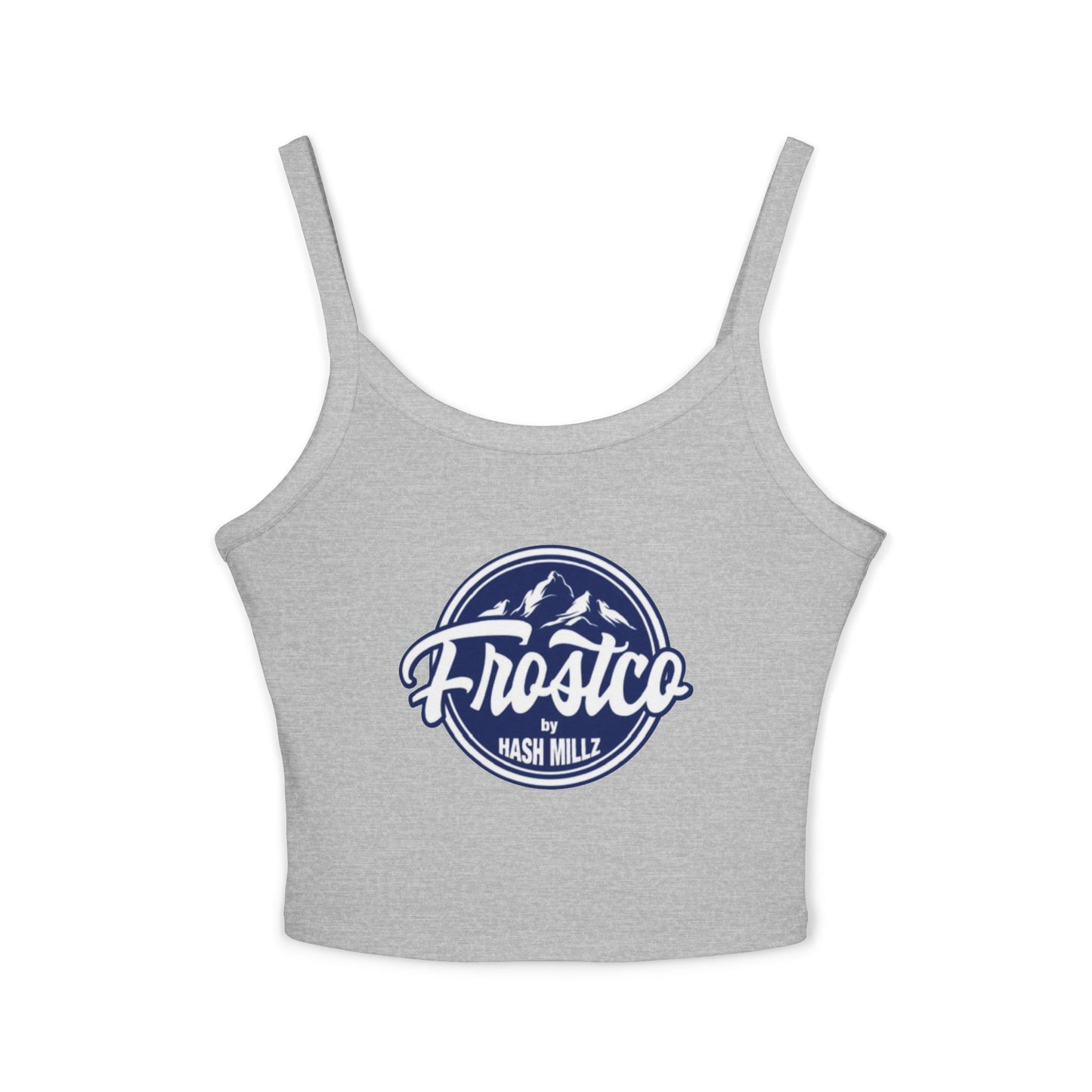 Spaghetti Tank Top - 'Frostrco' Mountain Logo Crop