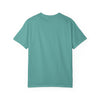 Emerald Twist T-Shirt — Retro Script Tee with Green Leaf Logo