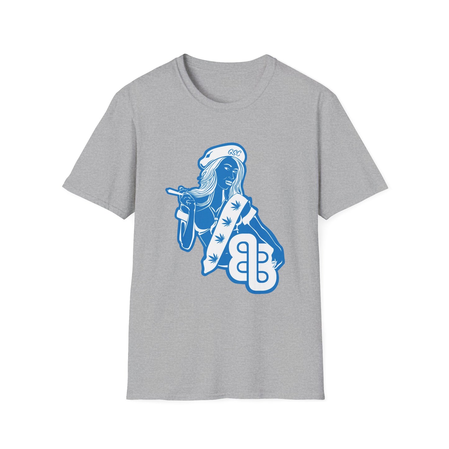 Sailor Babe Graphic T-Shirt — Blue Retro Pinup Tee