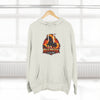 Red Mane Lion Logo Hoodie — Flame Graphic Three-Panel Fleece Hoodie