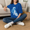 Sailor Babe Graphic T-Shirt — Blue Retro Pinup Tee