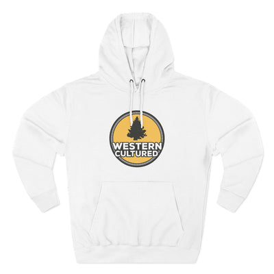 Western Cultured Hoodie — Retro Mountain Logo Pullover