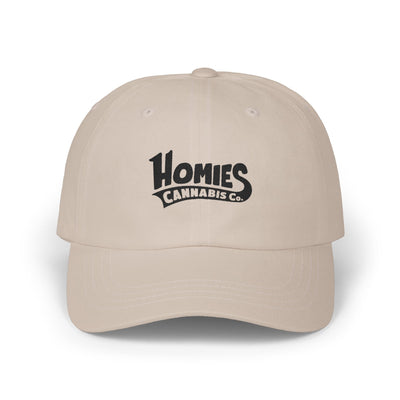 Homies Cannabis Co. Classic Dad Cap - Embroidered White Baseball Hat