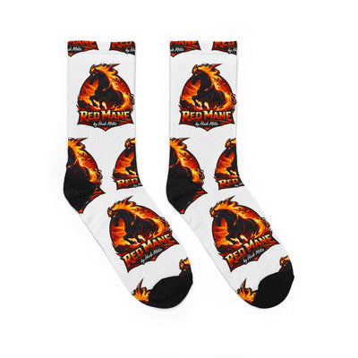 Red Mane Crew Socks