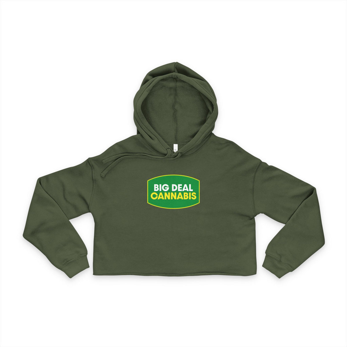 Cropped Hoodie — "Big Deal Cannabis" Logo Women's Streetwear