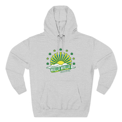 Walla Walla Sunrise Hoodie — Retro Sunburst Design