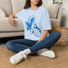 Sailor Babe Graphic T-Shirt — Blue Retro Pinup Tee