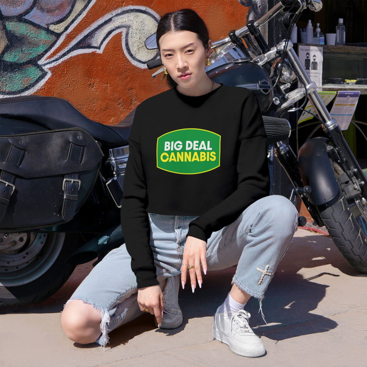 Big Deal Cannabis Cropped Sweatshirt