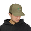 Emerald Twist Trucker Cap – Embroidered Leaf Snapback Hat