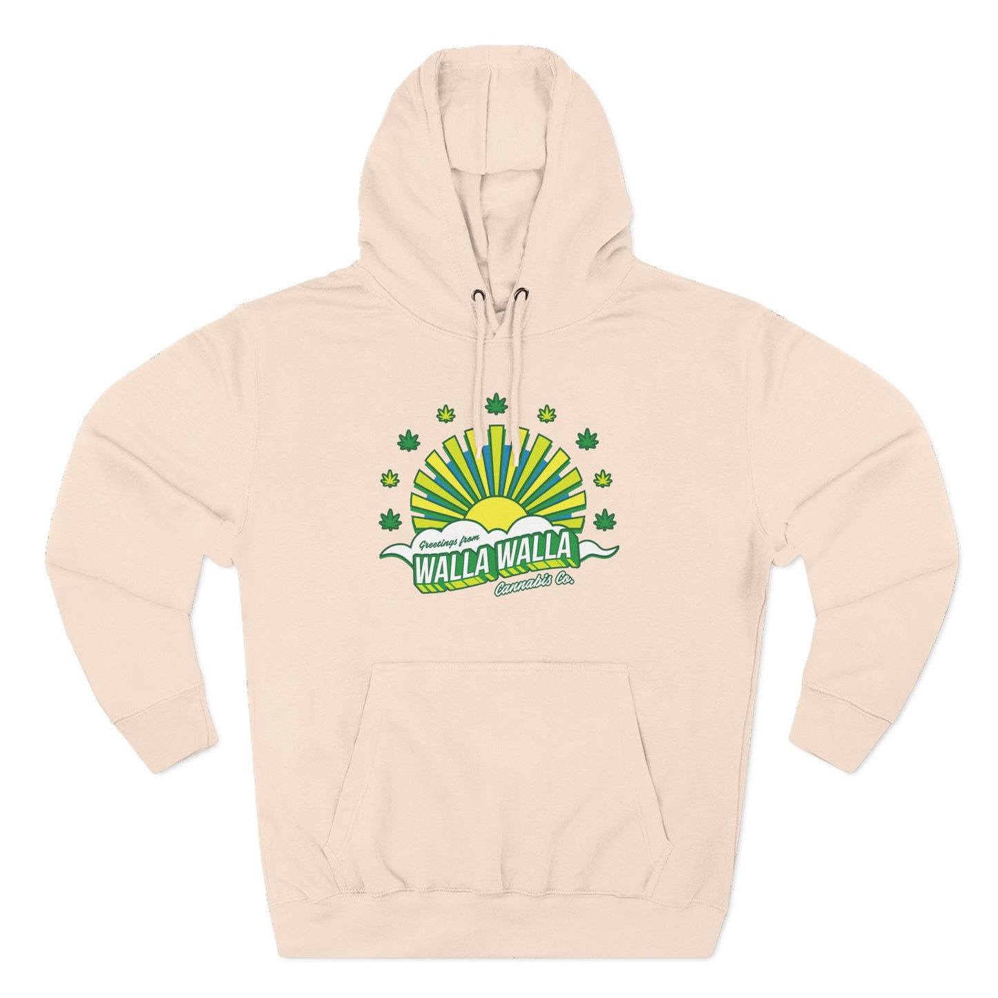 Walla Walla Sunrise Hoodie — Retro Sunburst Design