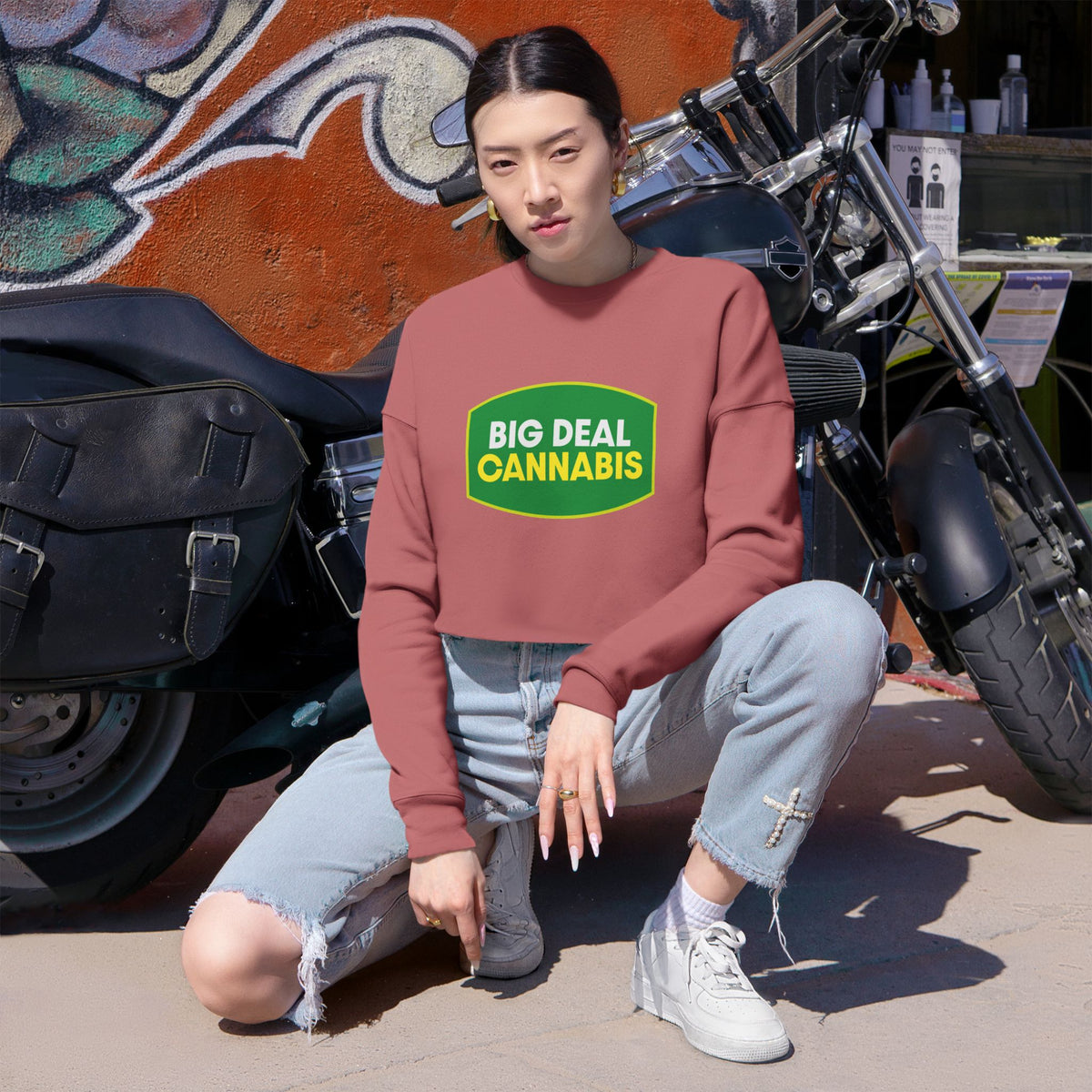 Big Deal Cannabis Cropped Sweatshirt
