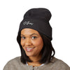 Embroidered 'DeSaus' Cuffed Beanie — Classic Knit Winter Hat