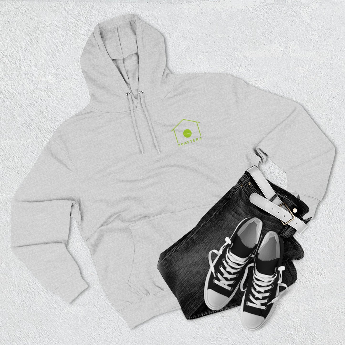 20AFTER4 Lime Logo Hoodie (Front & Back)
