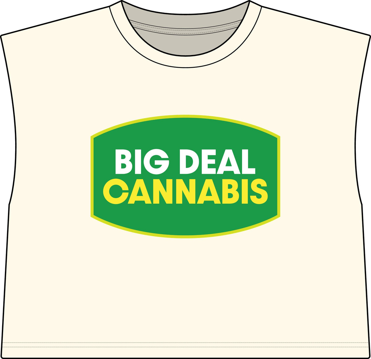 Muscle Tee — "Big Deal Cannabis" Graphic Crop Top