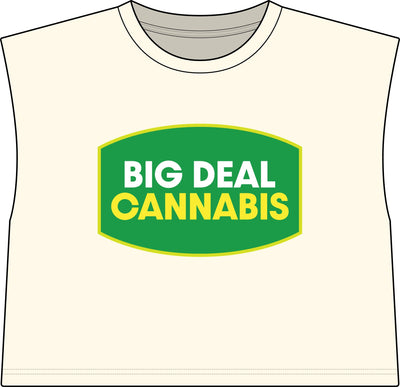 Muscle Tee — "Big Deal Cannabis" Graphic Crop Top