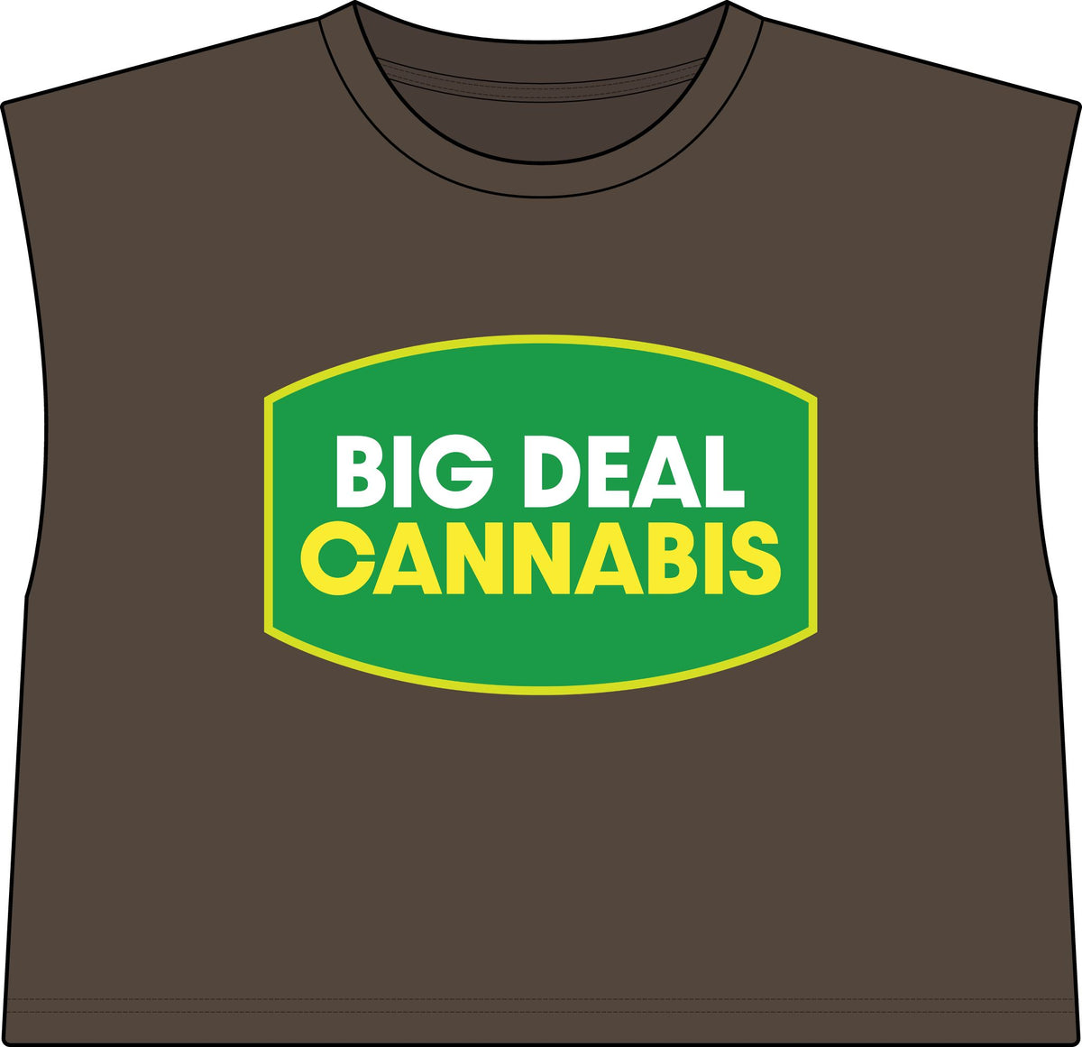 Muscle Tee — "Big Deal Cannabis" Graphic Crop Top