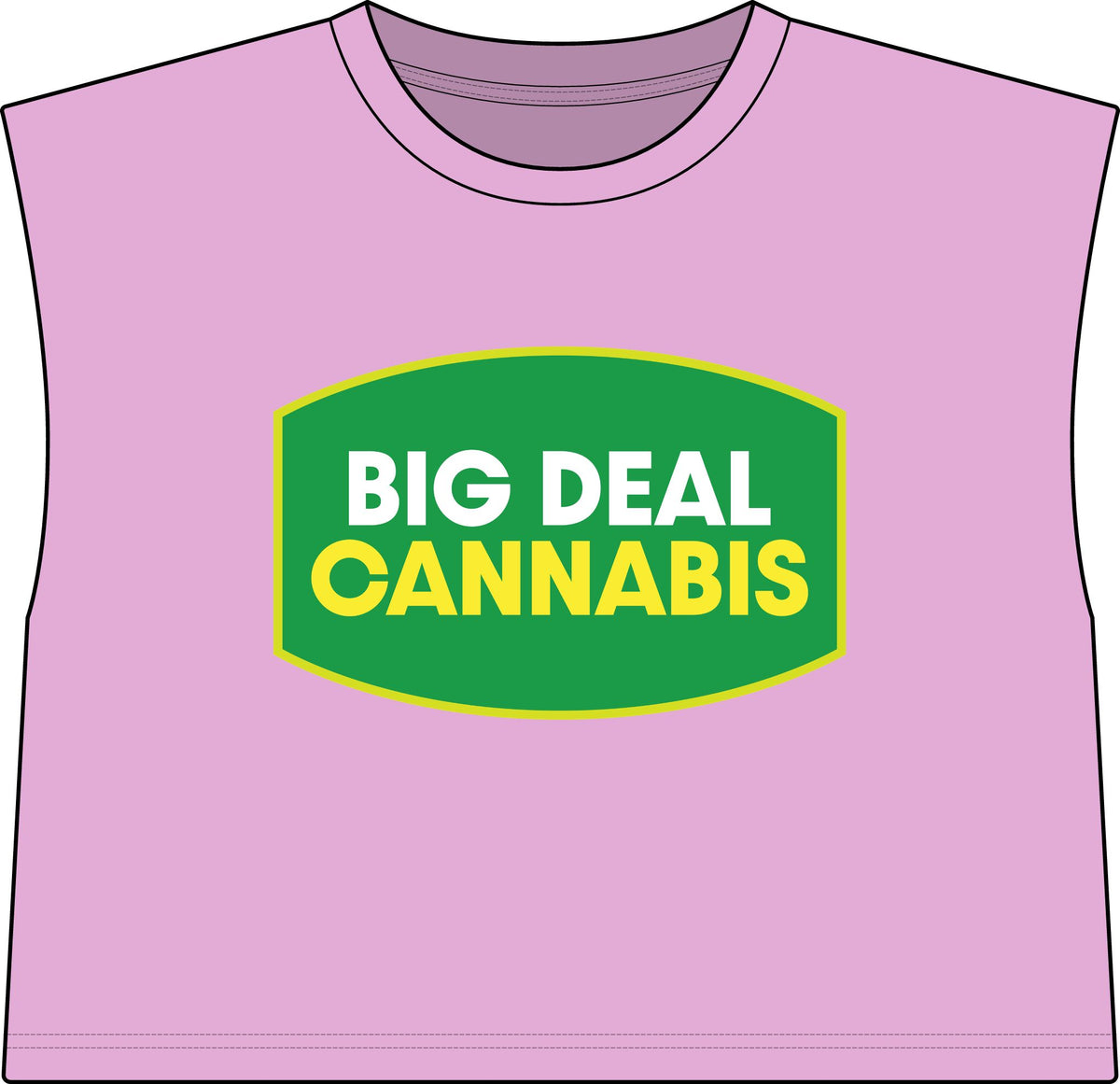 Muscle Tee — "Big Deal Cannabis" Graphic Crop Top