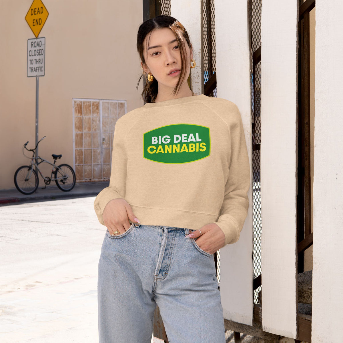 Big Deal Cannabis Cropped Pullover