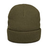Embroidered 'Big Deal Cannabis' Ribbed Knit Beanie — Cozy Winter Cannabis Hat