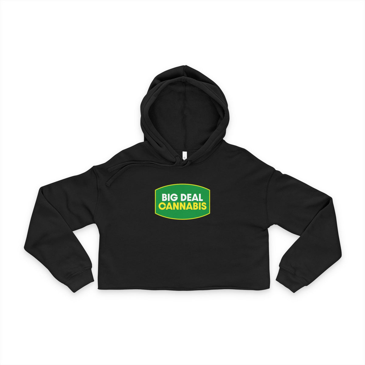 Cropped Hoodie — "Big Deal Cannabis" Logo Women's Streetwear